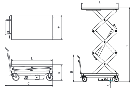Stainless Steel Lift Table